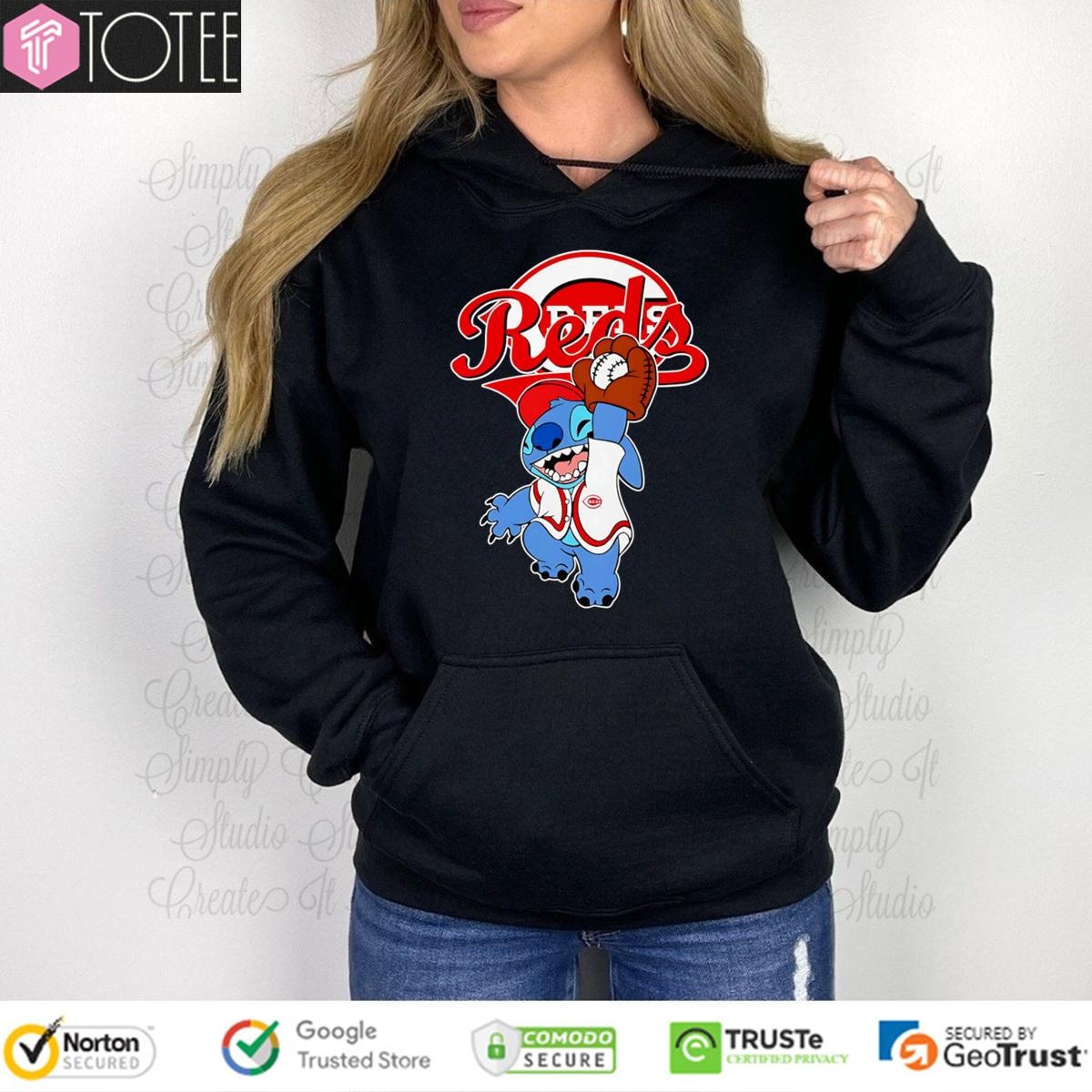 Disney Stitch Cincinnati Reds Baseball Hoodie
