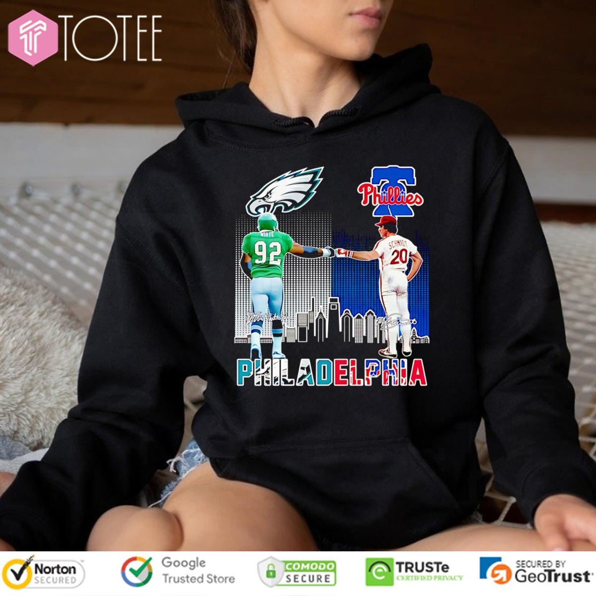 Reggie White Mike Schmidt Philadelphia Sports Teams Eagles Phillies Hoodie