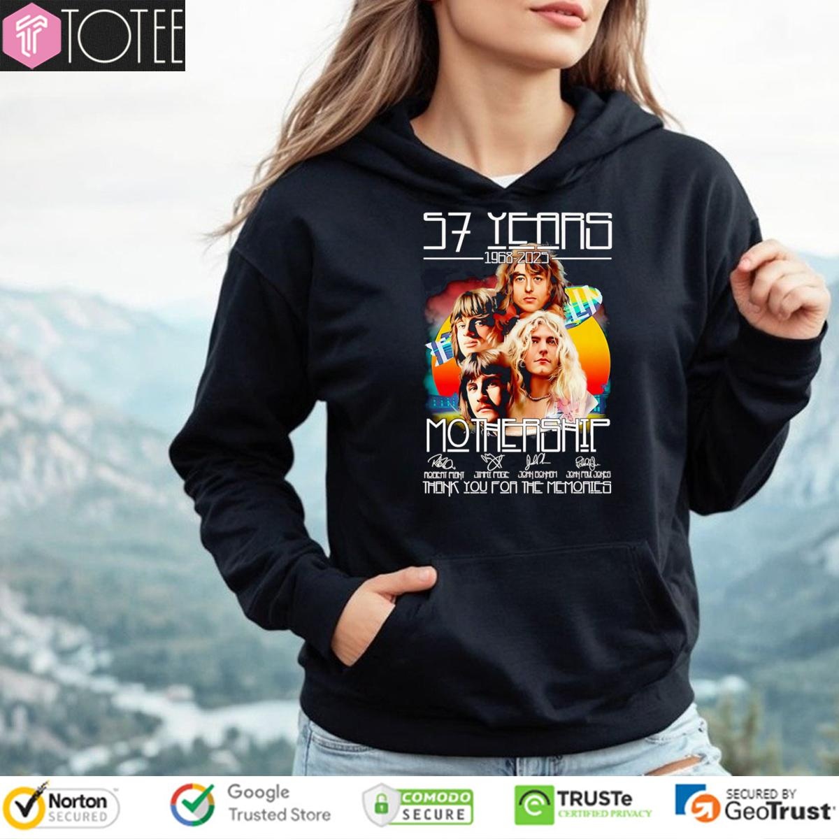 57 Years 1968-2025 Mothership Band Signatures Hoodie