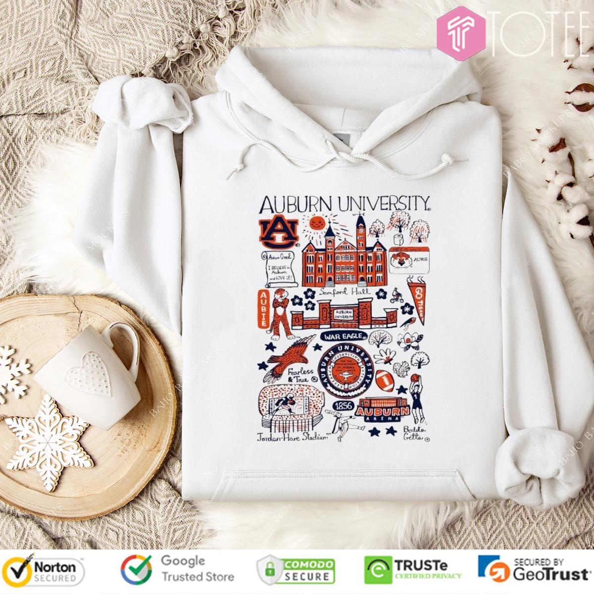 Auburn University Tigers Art Illustration Hoodie