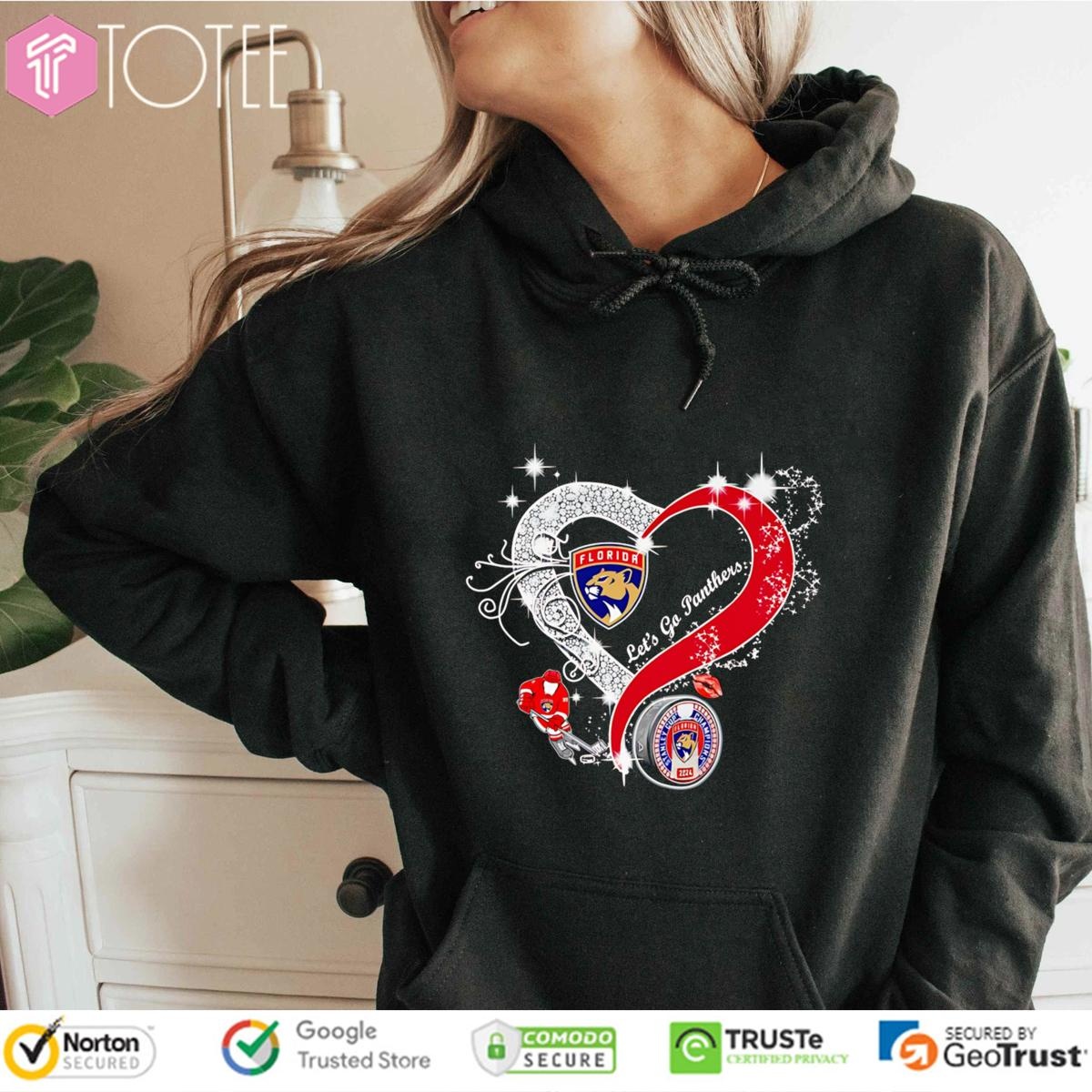 Diamond Heart Lets Go Florida Panthers Hoodie