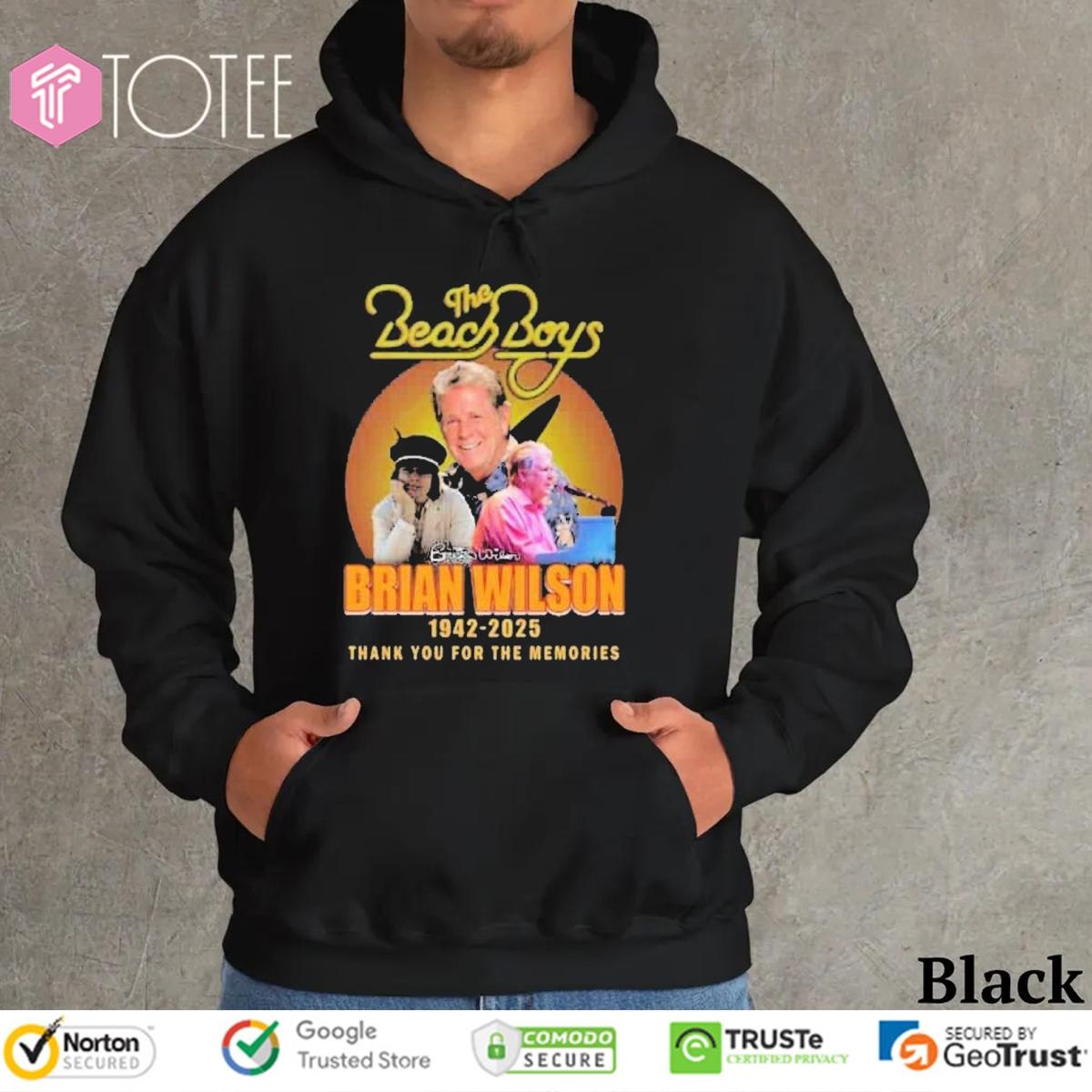 The Beach Boys Brian Wilson 1942-2025 Thank You For The Memories Hoodie