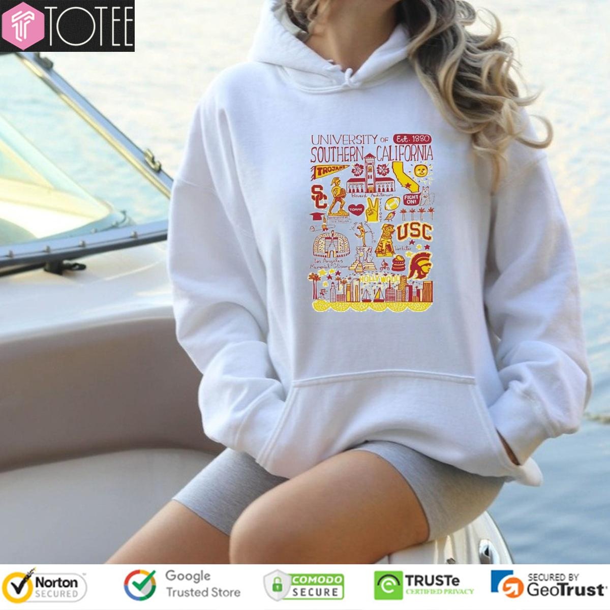 University Of Southern California Art Illustration Hoodie