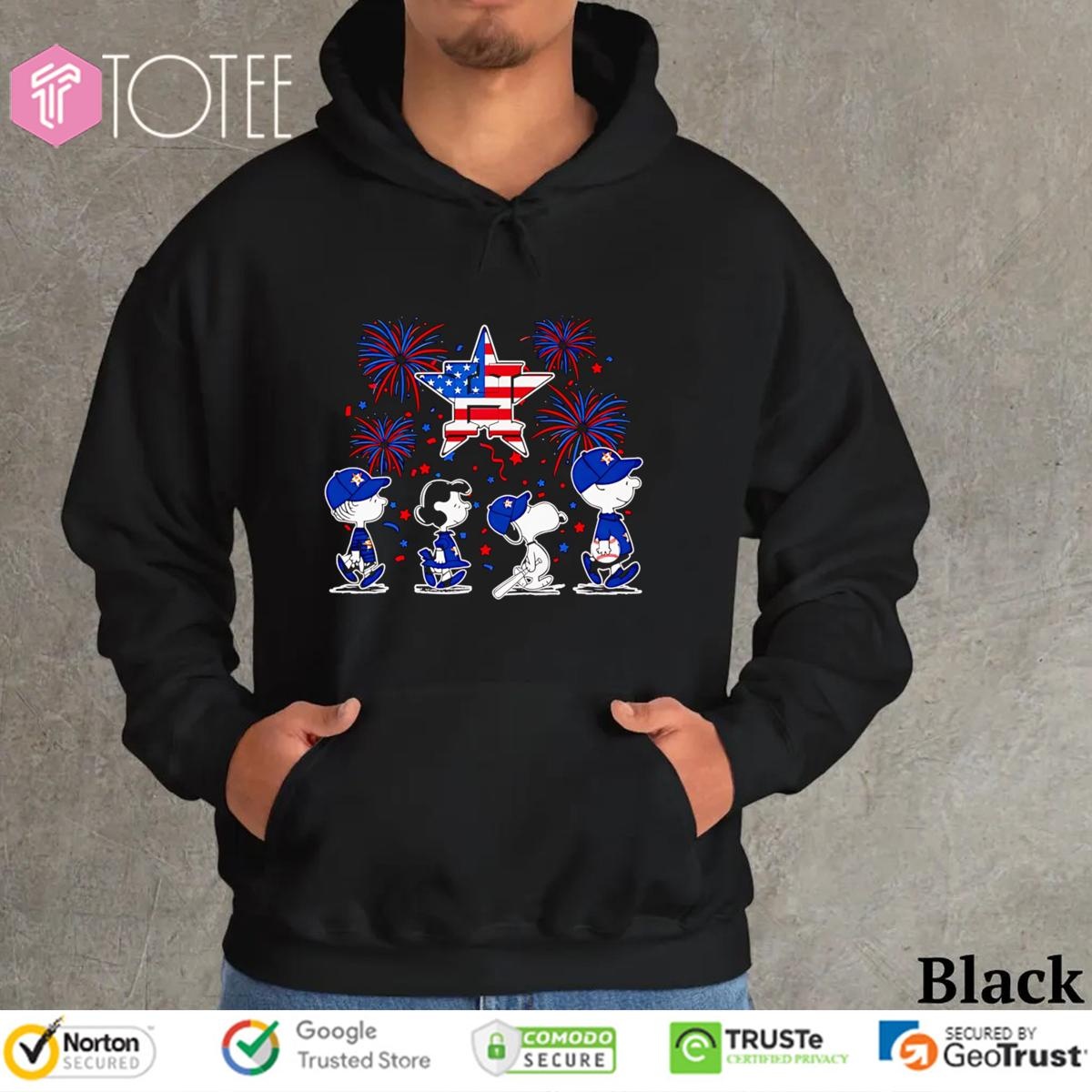 Peanuts Snoopy Houston Astros Fireworks 4Th Of July Hoodie