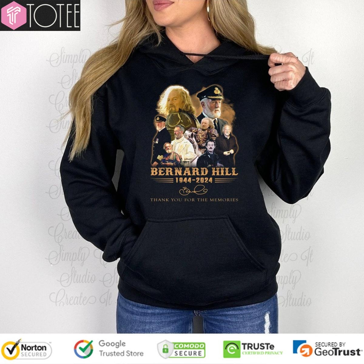Bernard Hill 1944-2024 Signature Hoodie