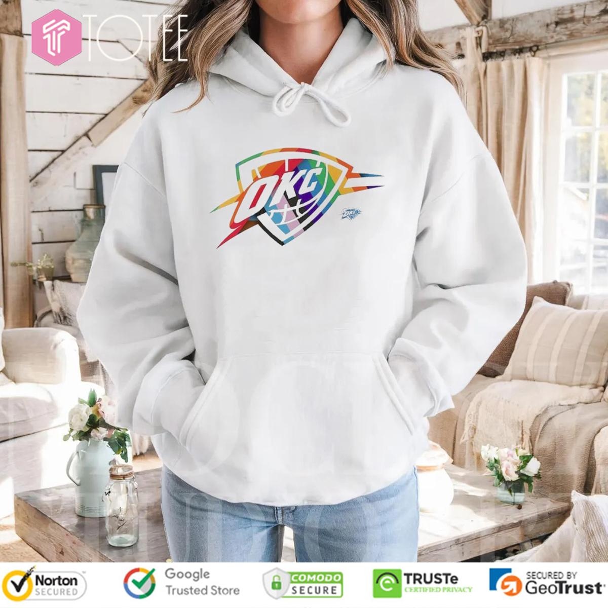 Lgbt Pride Oklahoma City Thunder Logo Hoodie