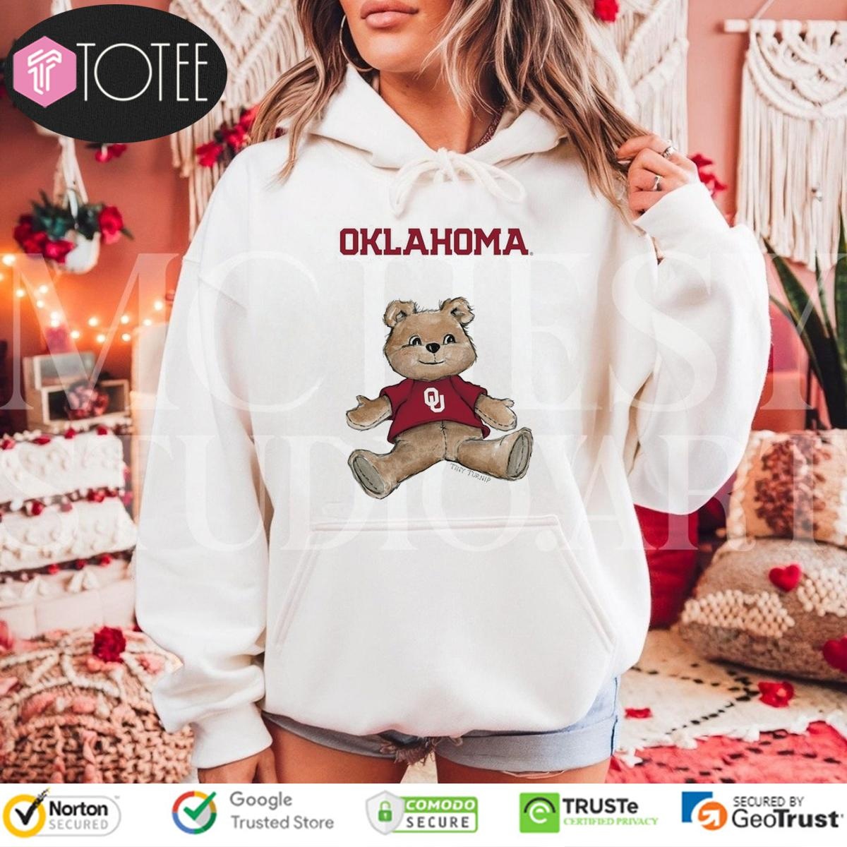 Tiny Turnip Teddy Bear X Oklahoma Sooners Hoodie